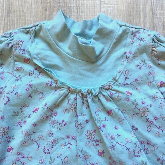 3pc Lot Naartjie Blue Top Long Sleeve Shirt Pants Set Outfit Floral Girls Size 4 - Picture 5 of 11